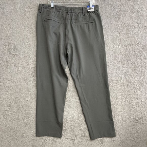 NEW Marc New York Andrew Marc Men's 36x30  Gray Commuter Slim-Fit Pants Four-Way - Picture 4 of 9